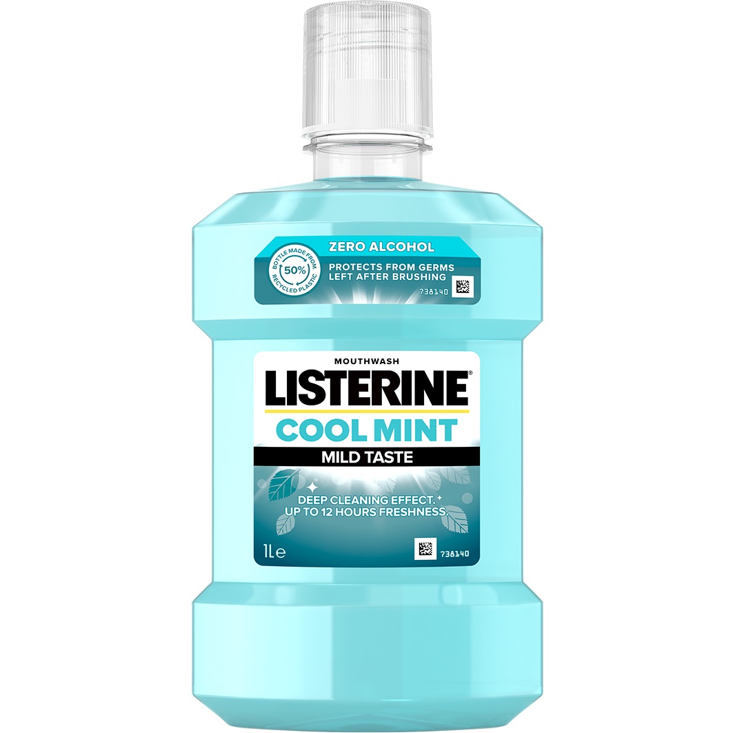 Cool Mint Mild Taste Mouthwash With A Delicate Mint Flavor