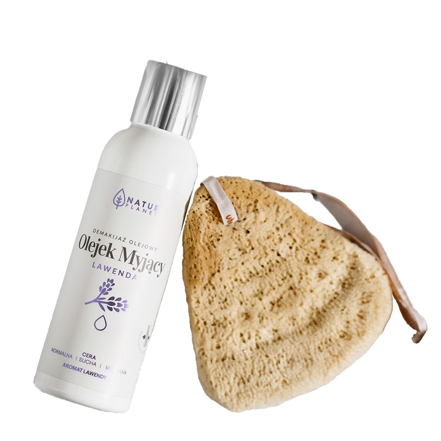 Duet Idealny Lavender Cleansing Oil + Facial Sponge