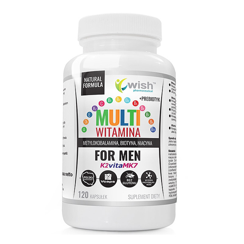 For Men Multivitamin Complex + Prebiotic Food Supplement 120 Capsules