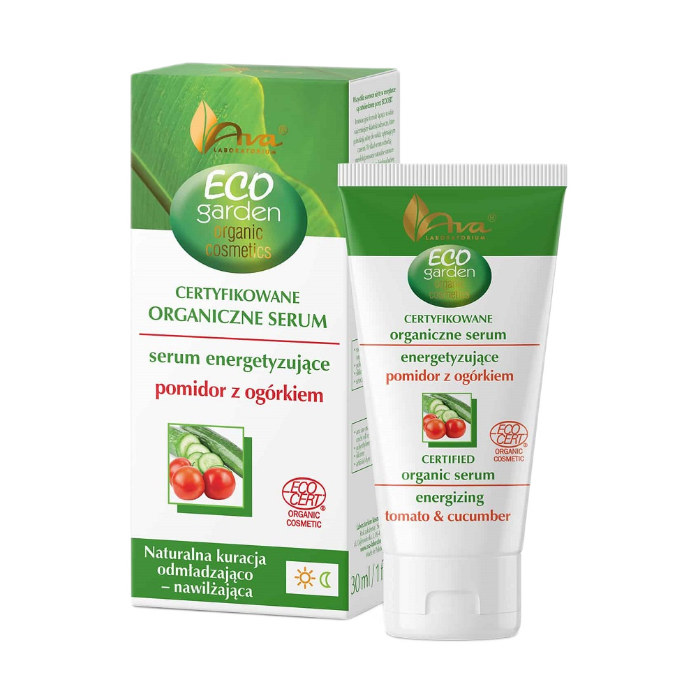 Ava Laboratory, Eco Garden Certified Organic Tomato And Cucumber Rejuvenating Serum 35+