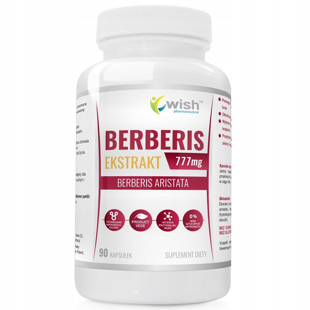 Berberis Exstract Dietary Supplement 90 Capsules
