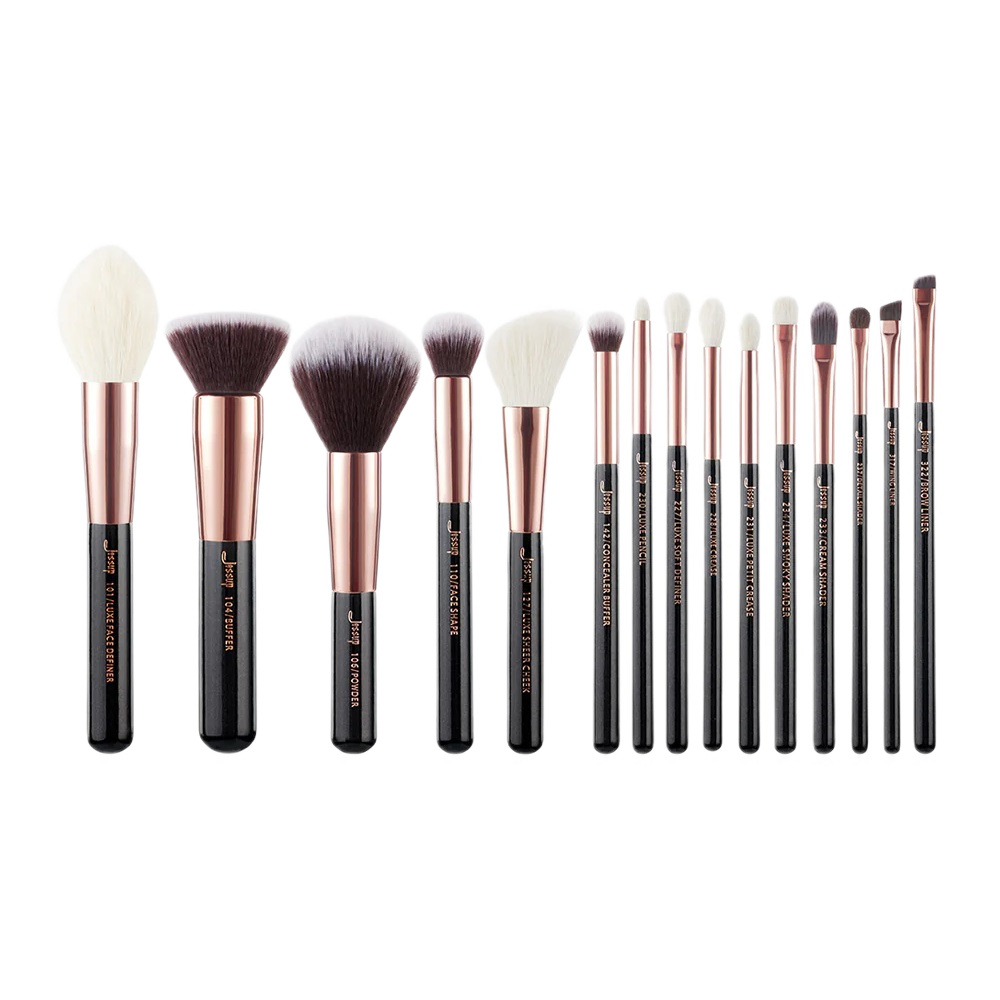 Essential Makeup Brush Set Black 15ks.