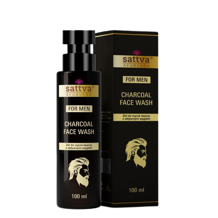 For Men Cleansing Gel For The Face With Activated Charcoal