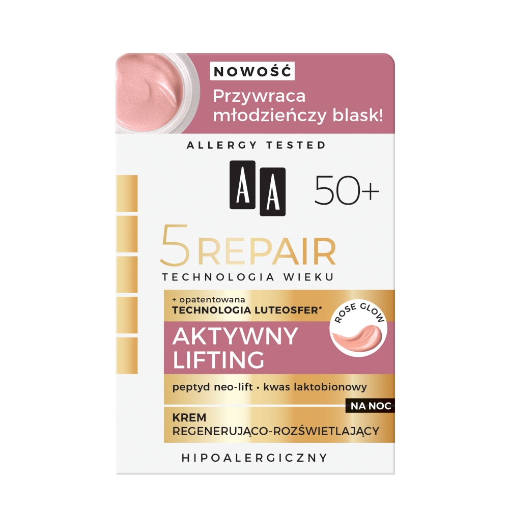 Technologia Wieku 5Repair 50+ Aktywny Lifting Rose Glow