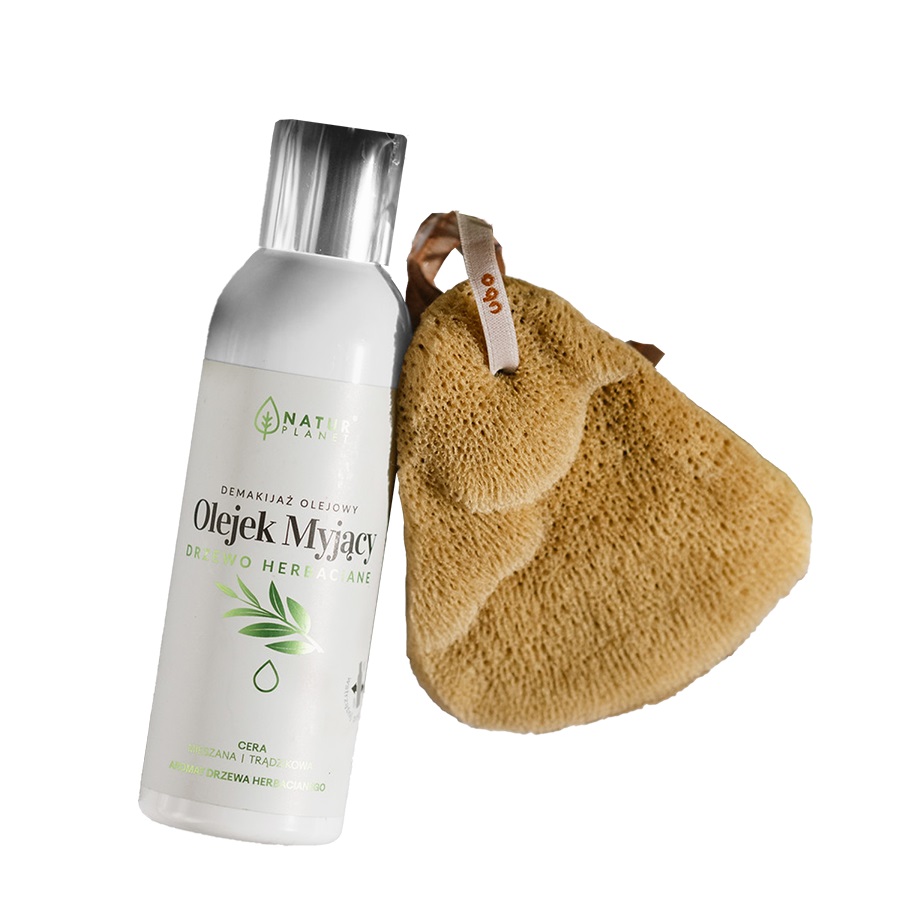 Duet Idealny Tea Tree Cleansing Oil + Facial Sponge