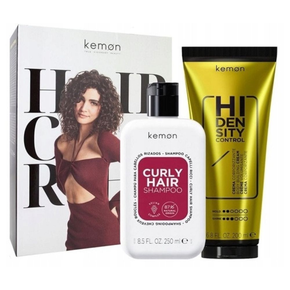 Zestawy Set For Curly Hair: Shampoo For Curly Hair + Cream For Increasing Hair Volume