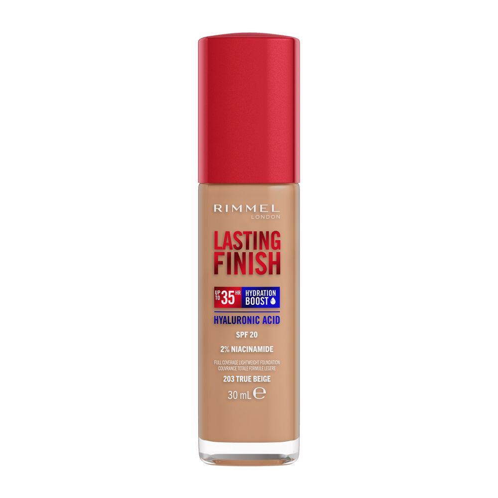 Lasting Finish 35H Highly Moisturizing And Long-Lasting Full-Coverage Foundation With SPF 20, 203 True Beige