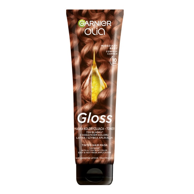 Olia Gloss Coloring Mask – Hair Tint, Copper Brown