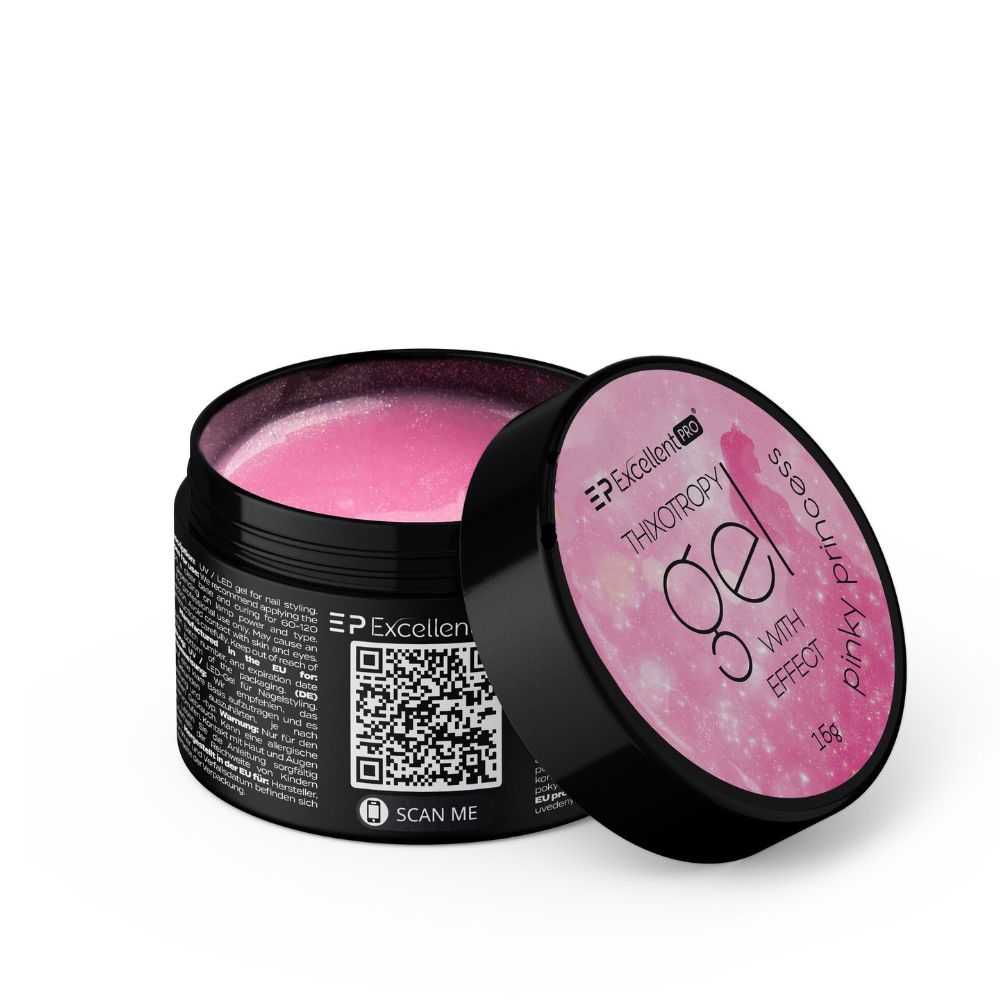 Thixotropy Gel With Effect Pinky Princess Pinky Princess Thixotropic Nail-Building Gel