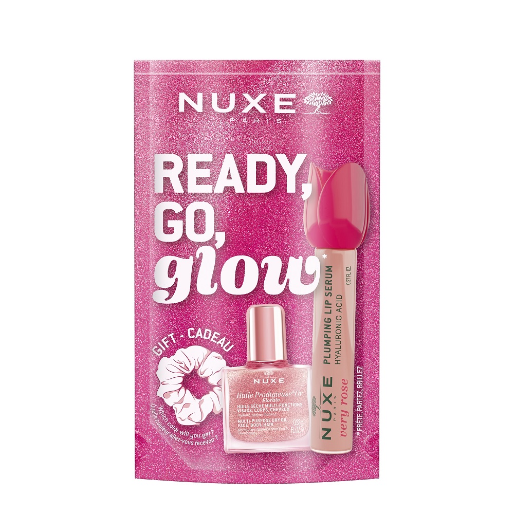 Ready Go Glow Set Ready Go Glow Set: Regenerating Dry Oil + Hydrating Lip Plumping Serum + Hair Tie