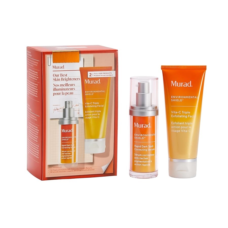 Our Best Skin Brighteners Set Of Serums For Reducing Dark Spots () + Facial Scrub ()