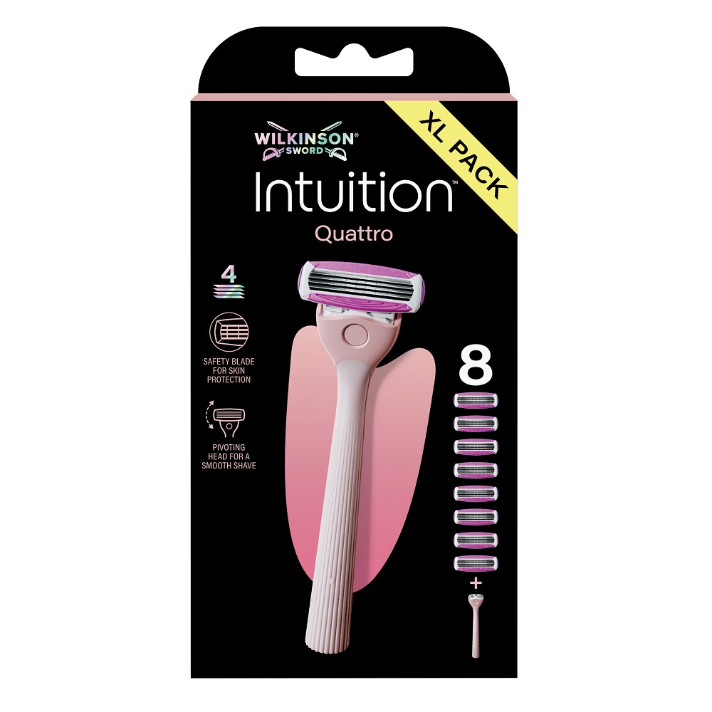 Intuition Quattro Electric Razor With 4 Blades And 8 Replacement Heads