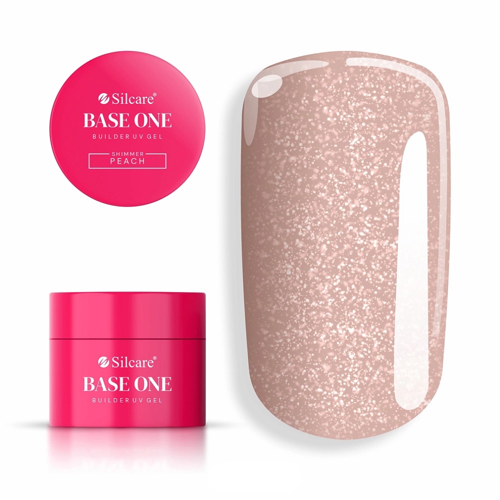 Base One Shimmer Peach Nail Builder Gel
