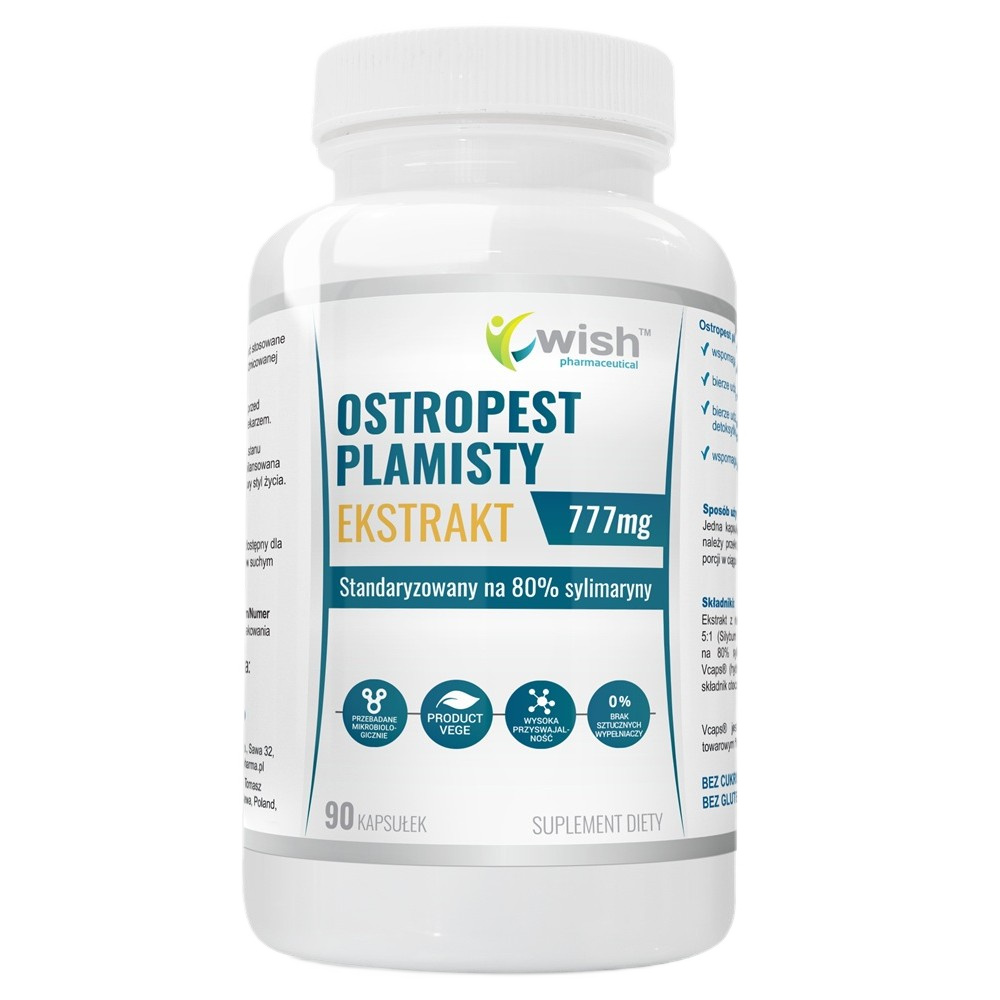 Ostropest Plamisty Extract Dietary Supplement 90 Capsules