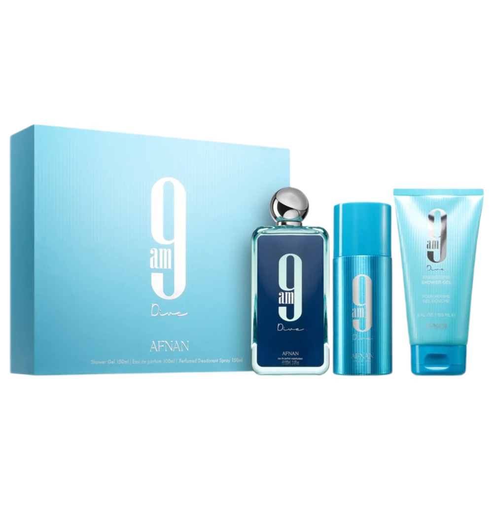 9AM Dive Set Perfumed Water + Shower Gel +