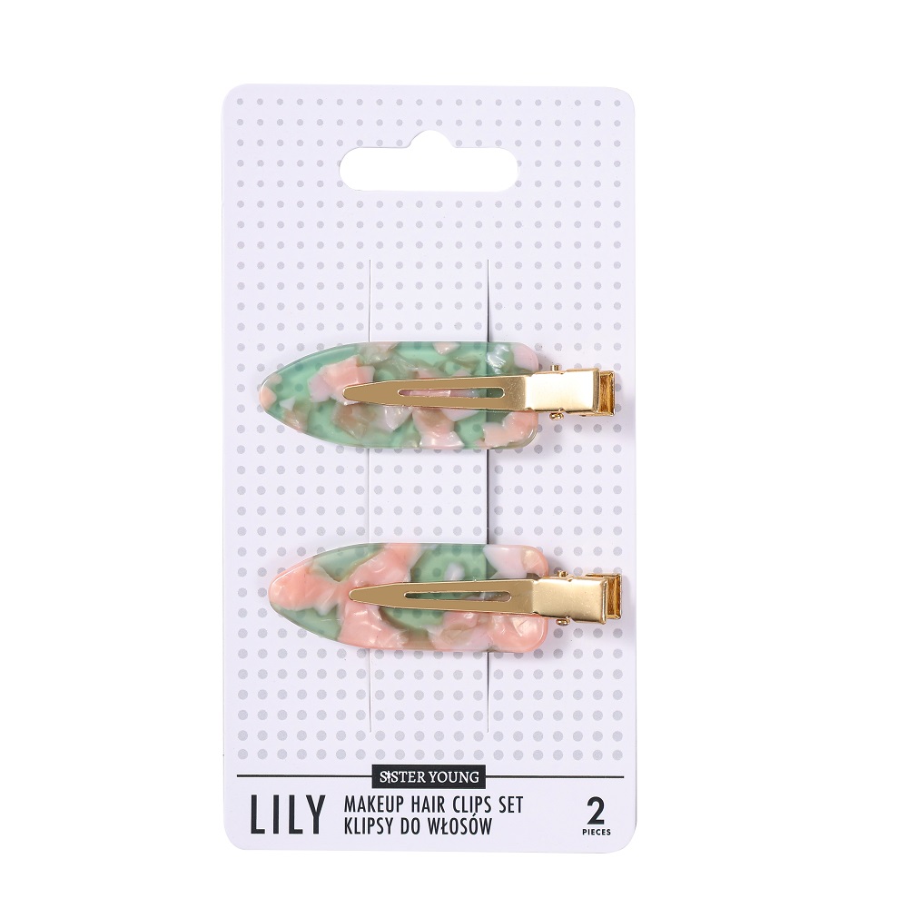 Lily Hair Clips Set Lily Hair Clips Pink Coffee