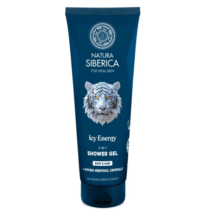 For Real Men Icy Energy 2-In-1 Shower Gel For Body And Hair