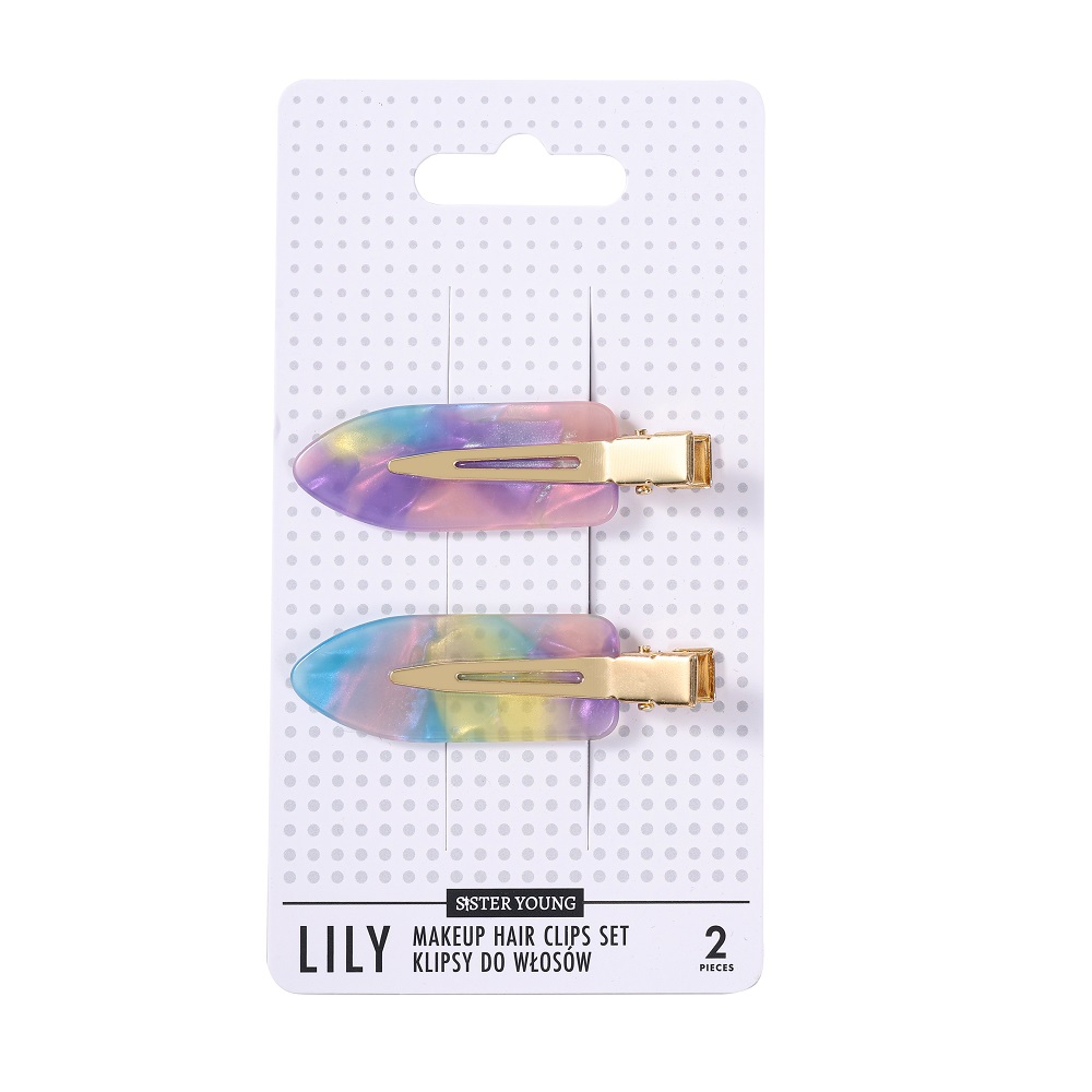 Lily Hair Clips Set Lily Hair Clips Pink Purple