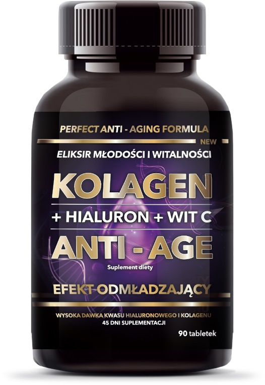 Collagen + Hyaluronic Acid + Vitamin C Anti-Aging Dietary Supplement, 90 Tablets