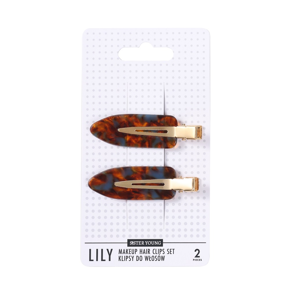 Lily Hair Clips Set Lily Hair Clips Blue Coffee