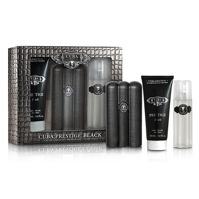 Cuba Prestige Black Set: + After-Shave + Shower Gel
