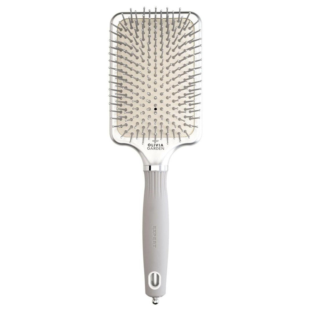 Expert Care Rectangular Silver L Rectangular Brush With Nylon Bristles