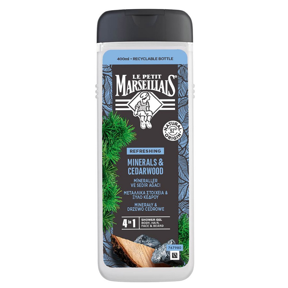 Minerals & Cedar Wood Shower Gel 4 In 1 Minerals And Cedarwood 400 ml
